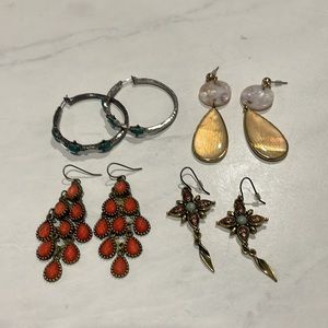 6 earrings - Free People & Lucky Brand